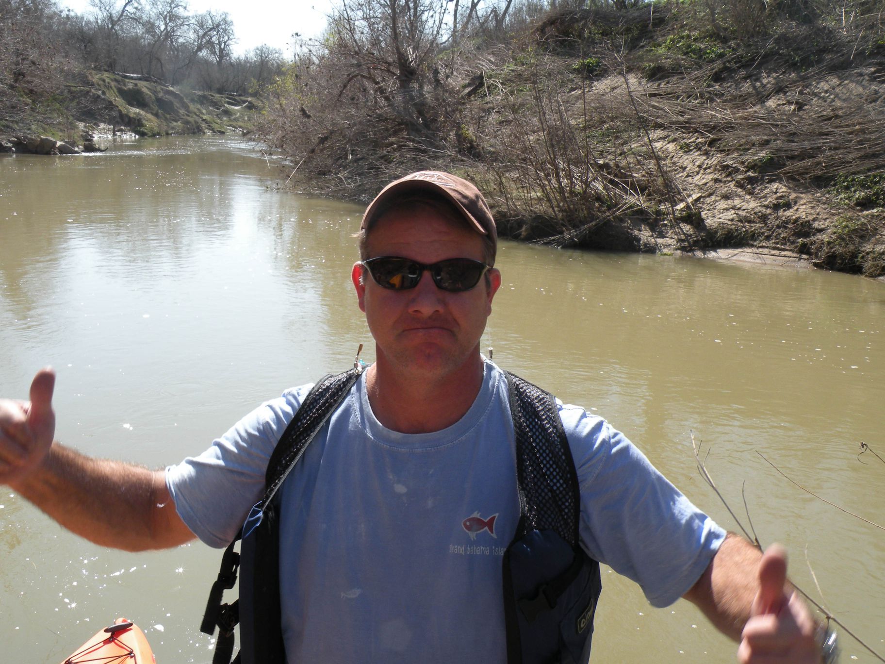 River Authority Board Chairman Darrell Brownlow paddling on the SASPAMCO Paddling Trail
