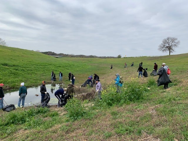 River Warriors take part in post storm event cleanup event.