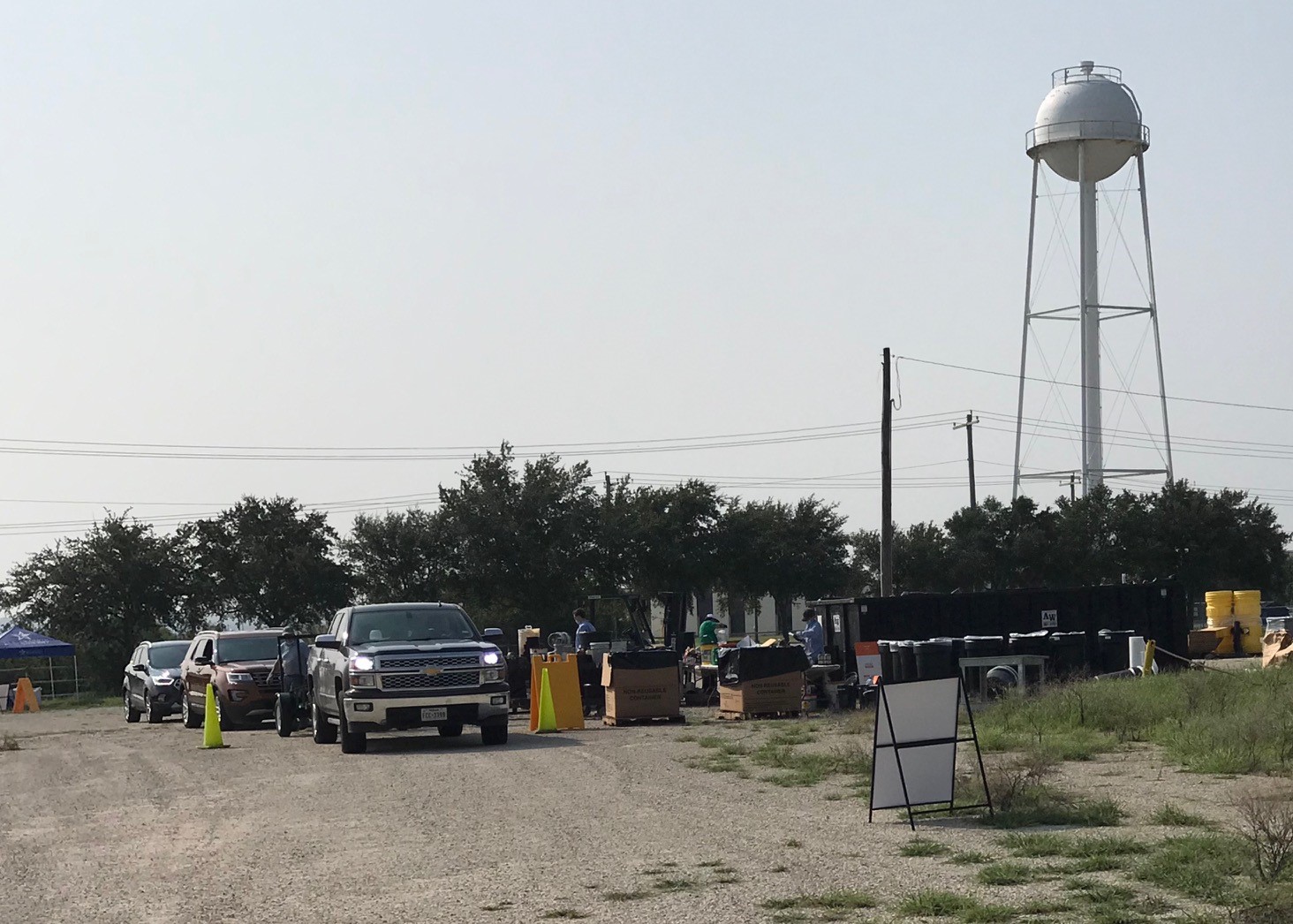 Karnes County residents participate in the River Authority’s Fall Household Hazardous Waste Collection Event on September 19, 2020. 