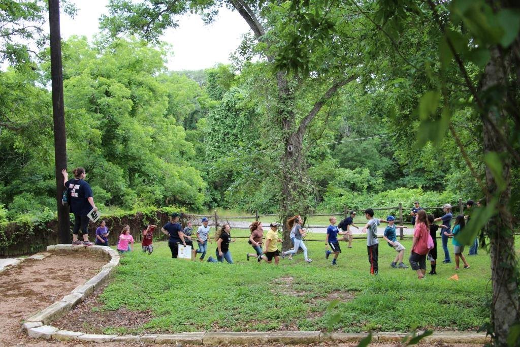 Students take part in a field trip at Branch River Park in Goliad.
