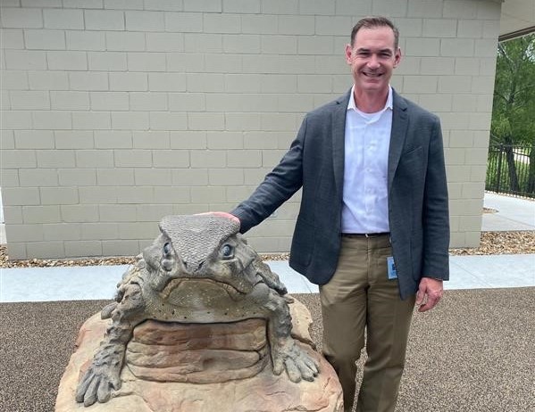 River Authority's General Manager Derek Boese at Escondido Creek Parkway