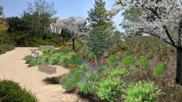 Rendering of the North American Friendship Garden at Confluence Park