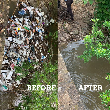 Trash cleanup efforts of the Balcones Invaders volunteer group are highlighted in the River Authority blog