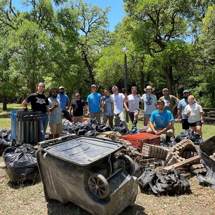 Members of the RiverAid San Antonio volunteer group