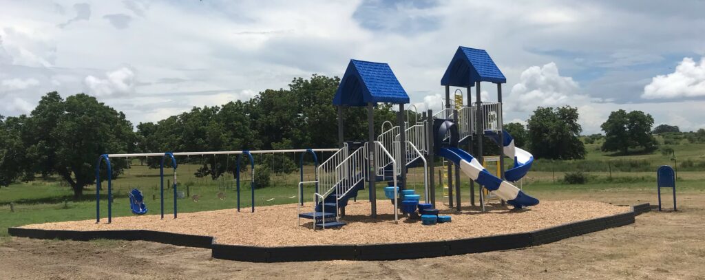 New playground equipment at Veterans Memorial Park in Falls City.