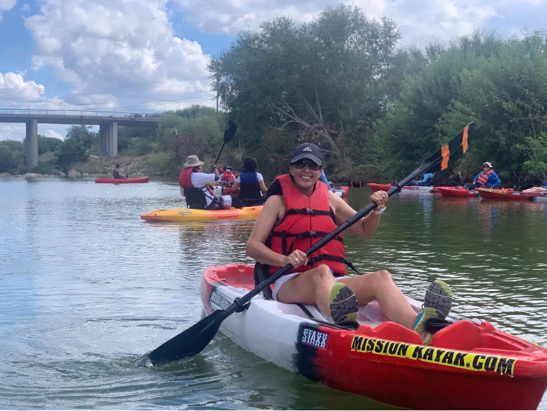 Kayaking along the San Antonio River