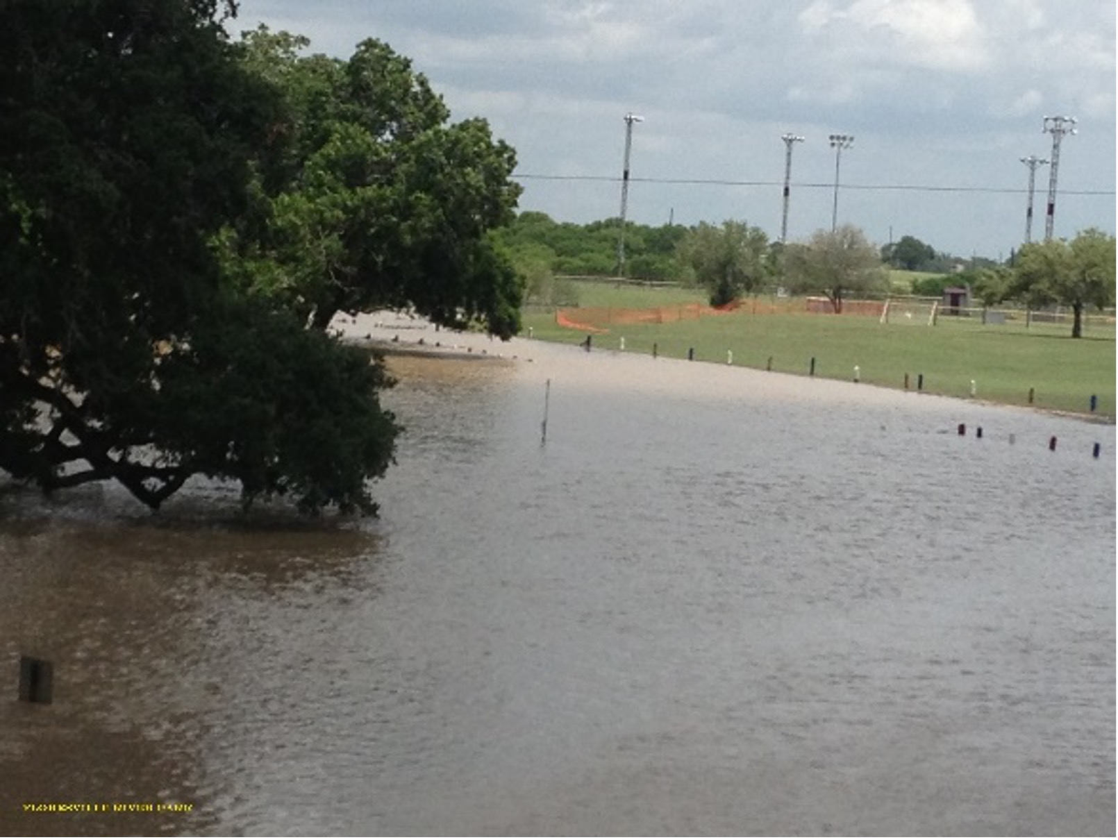 San Antonio River flooding in Wilson County in 2013.