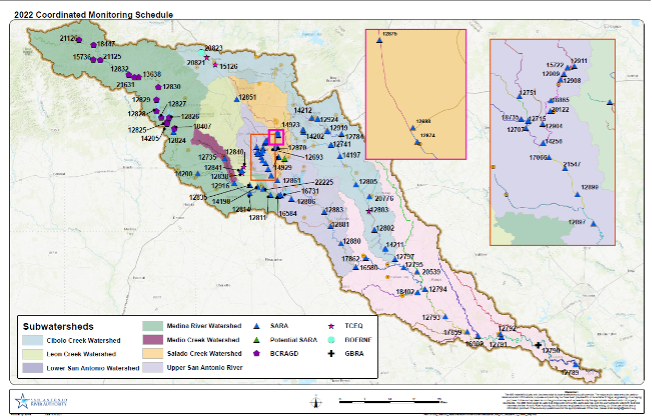 A comprehensive map of the field sites where our ESD team collects data on HQI, among many other data sets. Field sites are determined based on their unique geologic and hydrologic attributes.