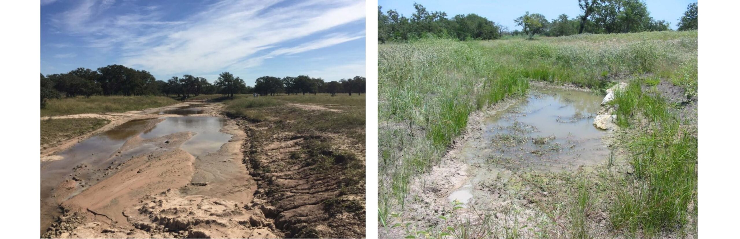 Sulfur Creek stream restoration side-by-side comparison 