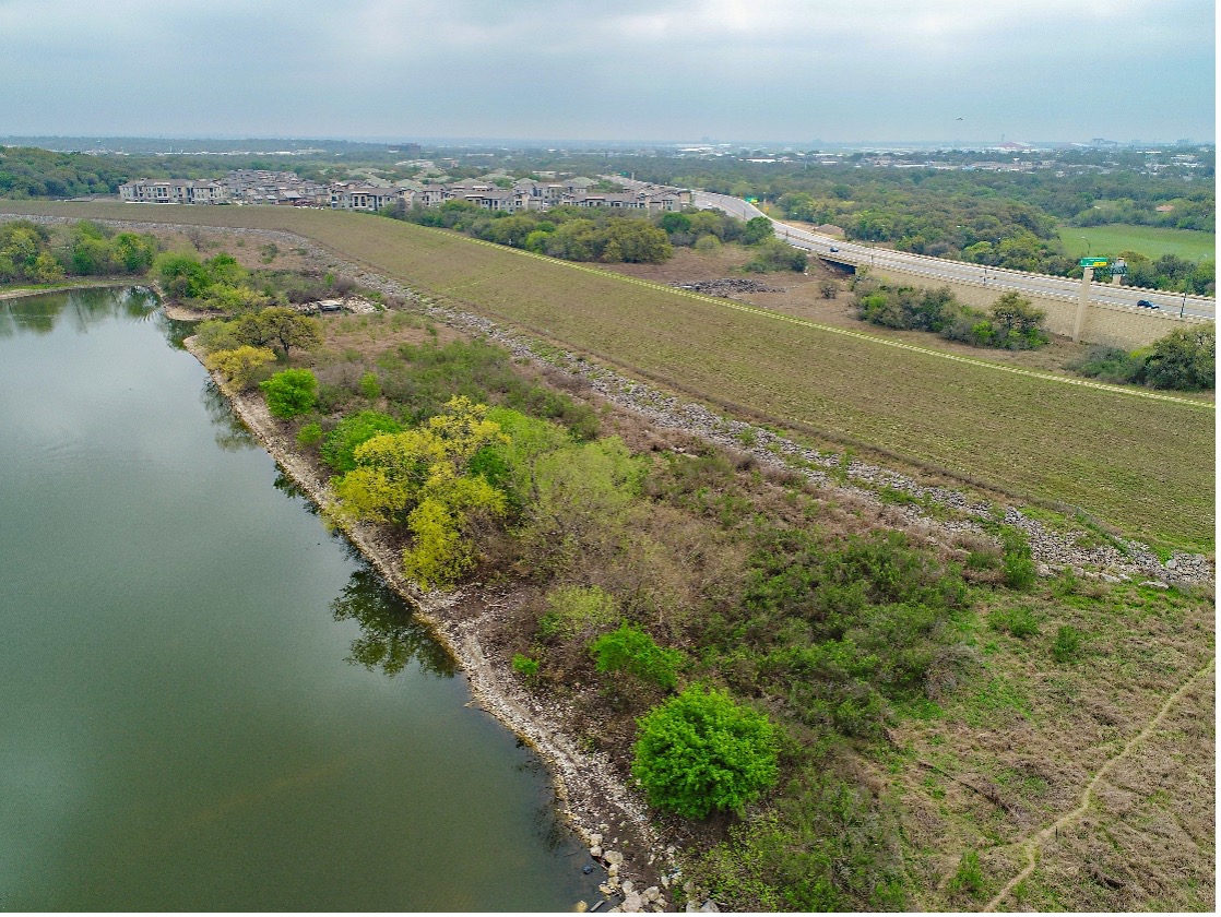 The Walker Ranch Dam drone image