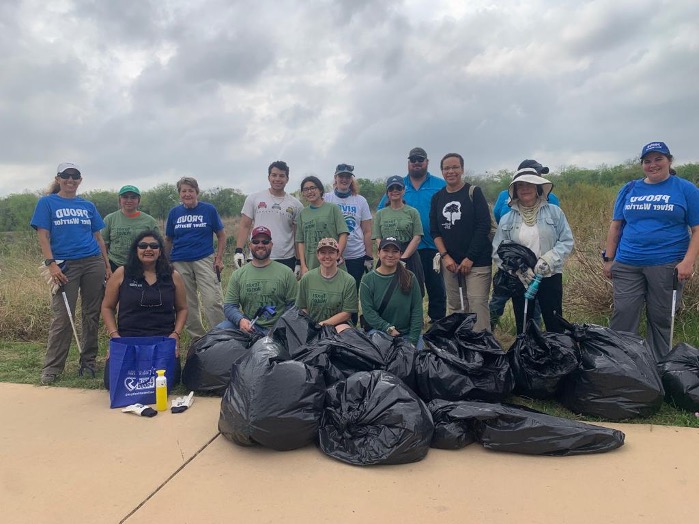 The litter haul at Padre Park by Texas Waters and River Warrior volunteers 