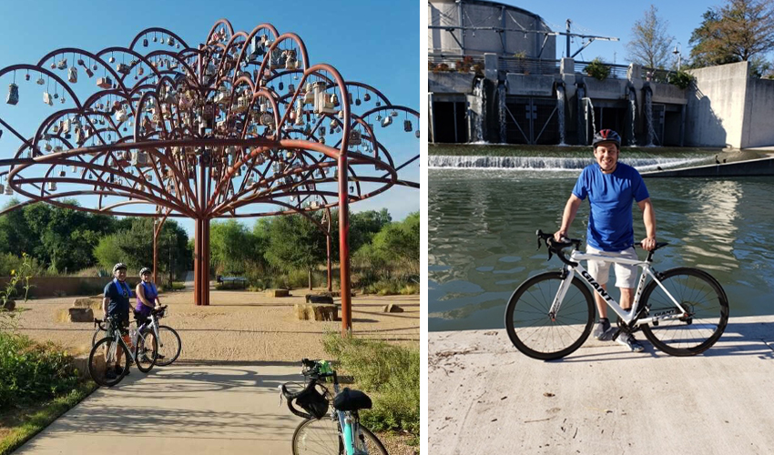 George enjoying cycling at San Antonio Parks