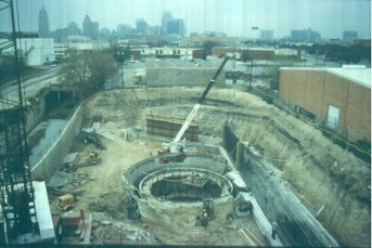 The San Antonio River Tunnel under construction