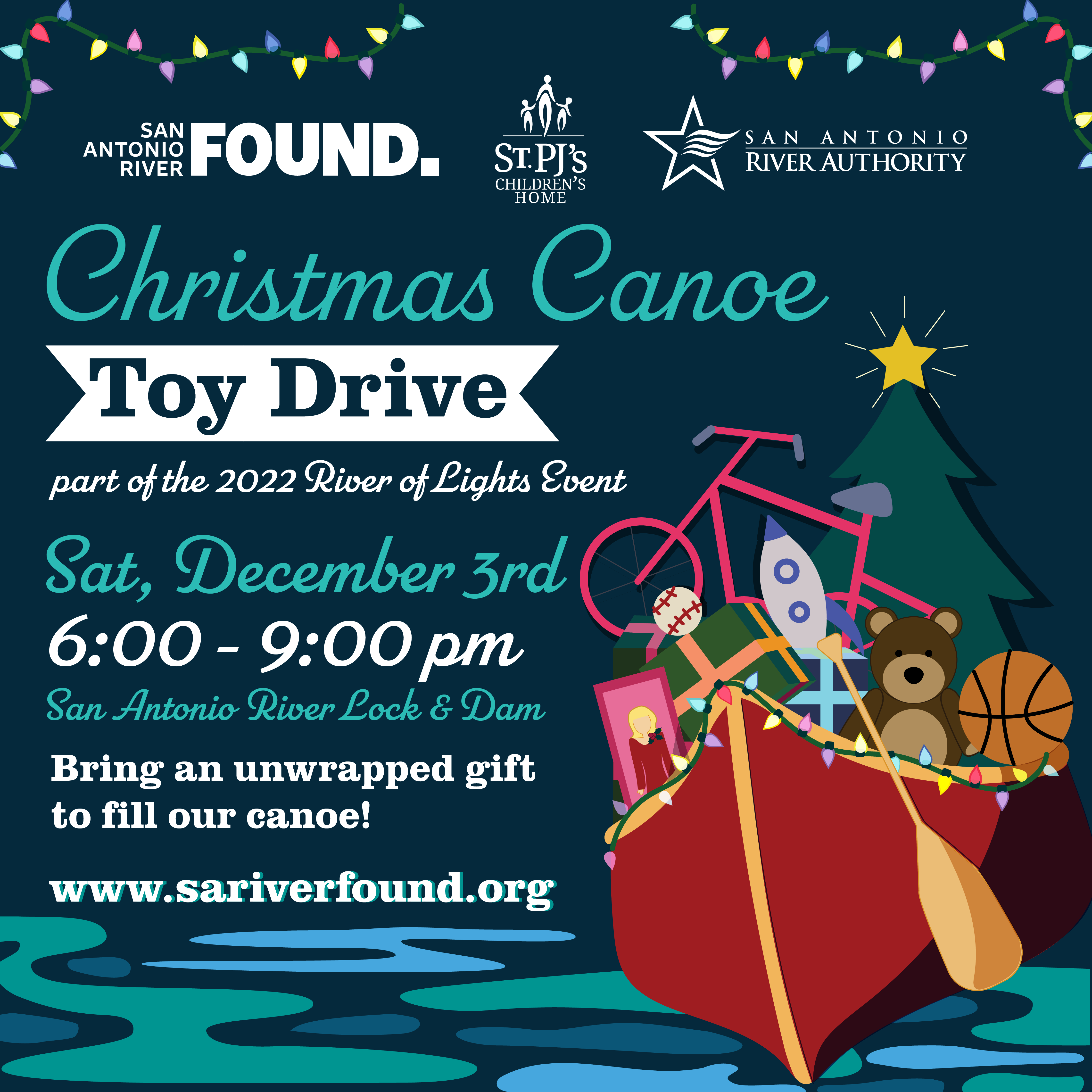Fill a Christmas Canoe during our Toy Drive!
