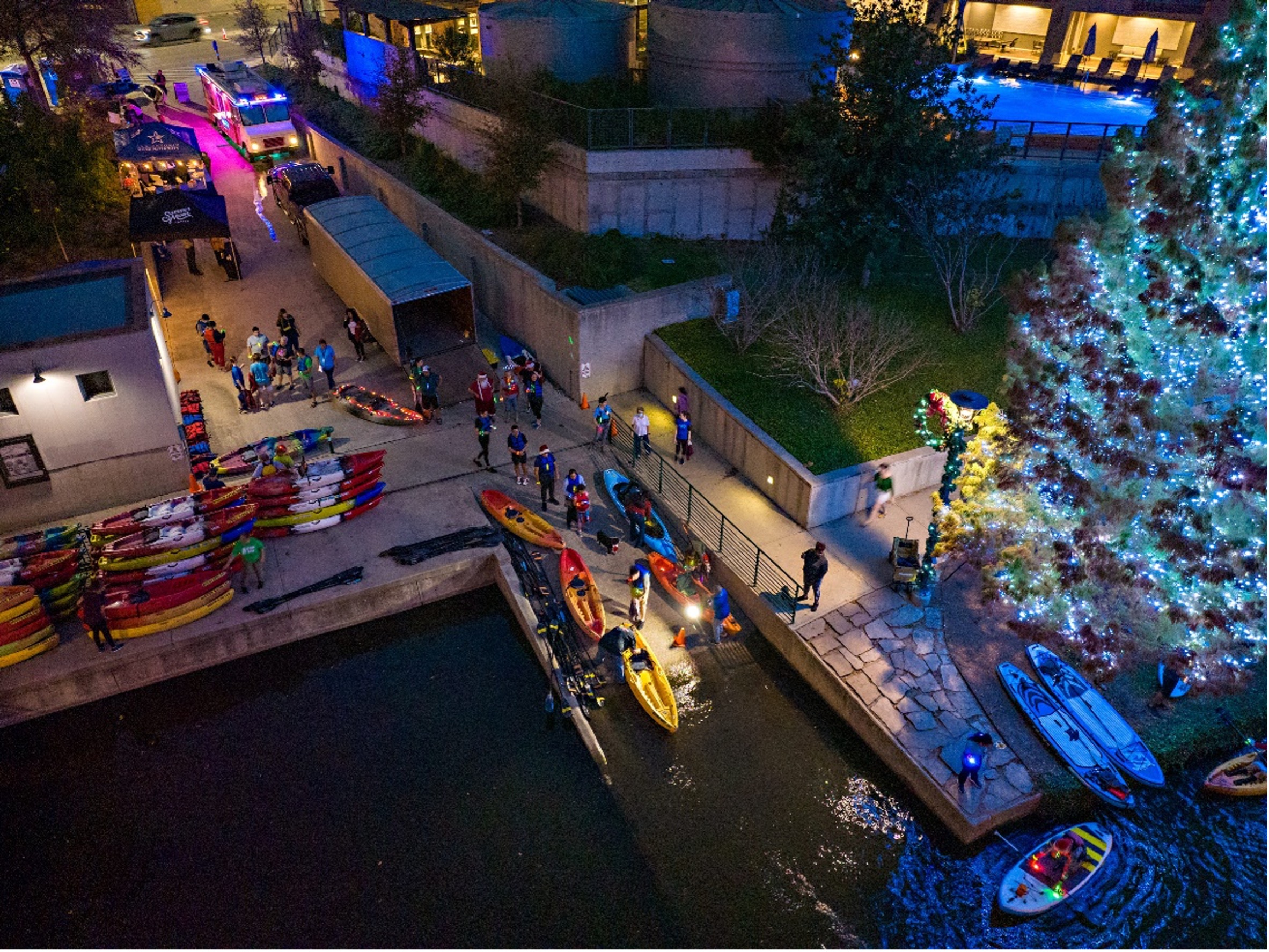 River of Lights Event Kayak put in area