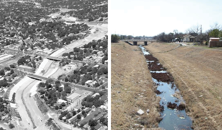 Alazan Creek Before and After