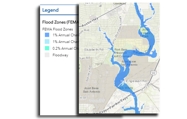 Floodplain map viewer interactive menu screenshot