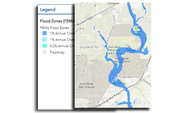 Floodplain map viewer interactive menu screenshot