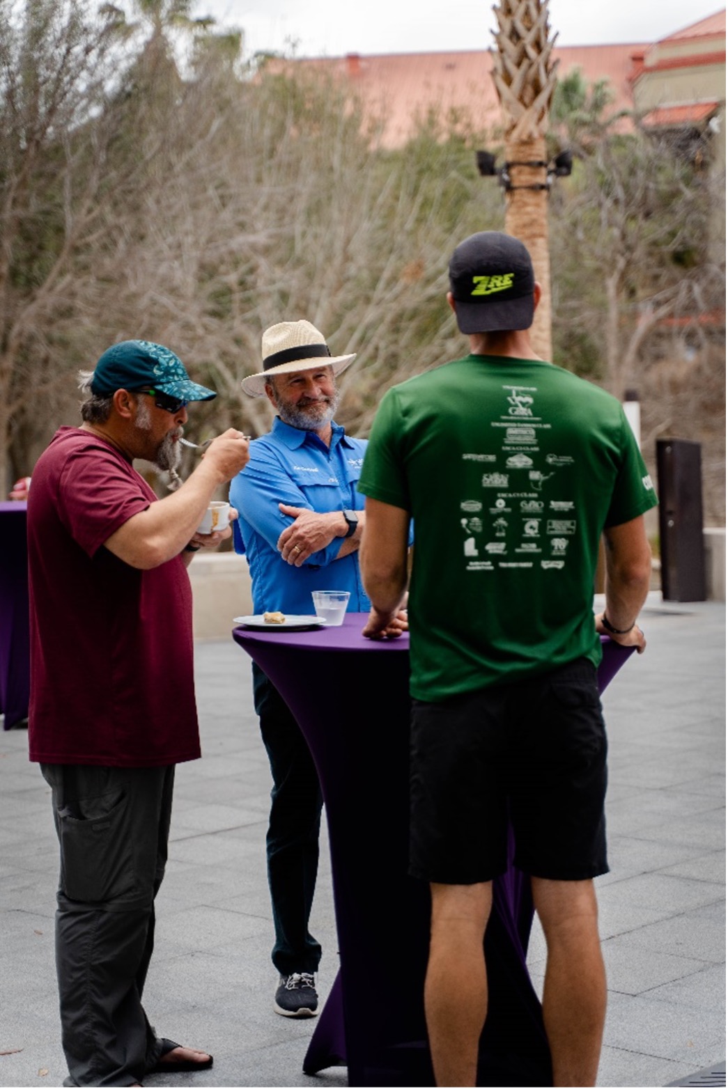 Jim Campbell interacting with Battle of the Paddle participants