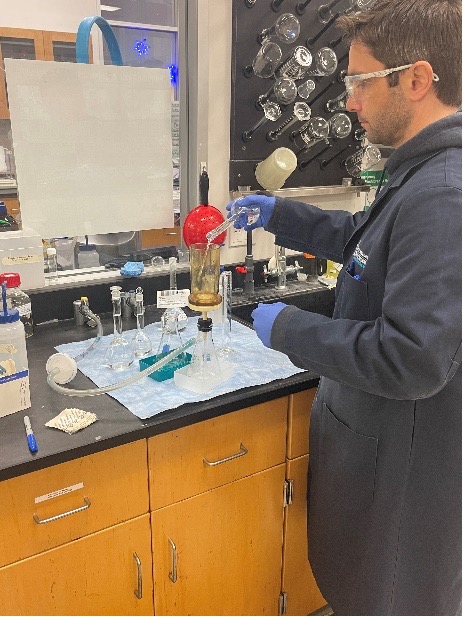 River Authority scientist testing sample