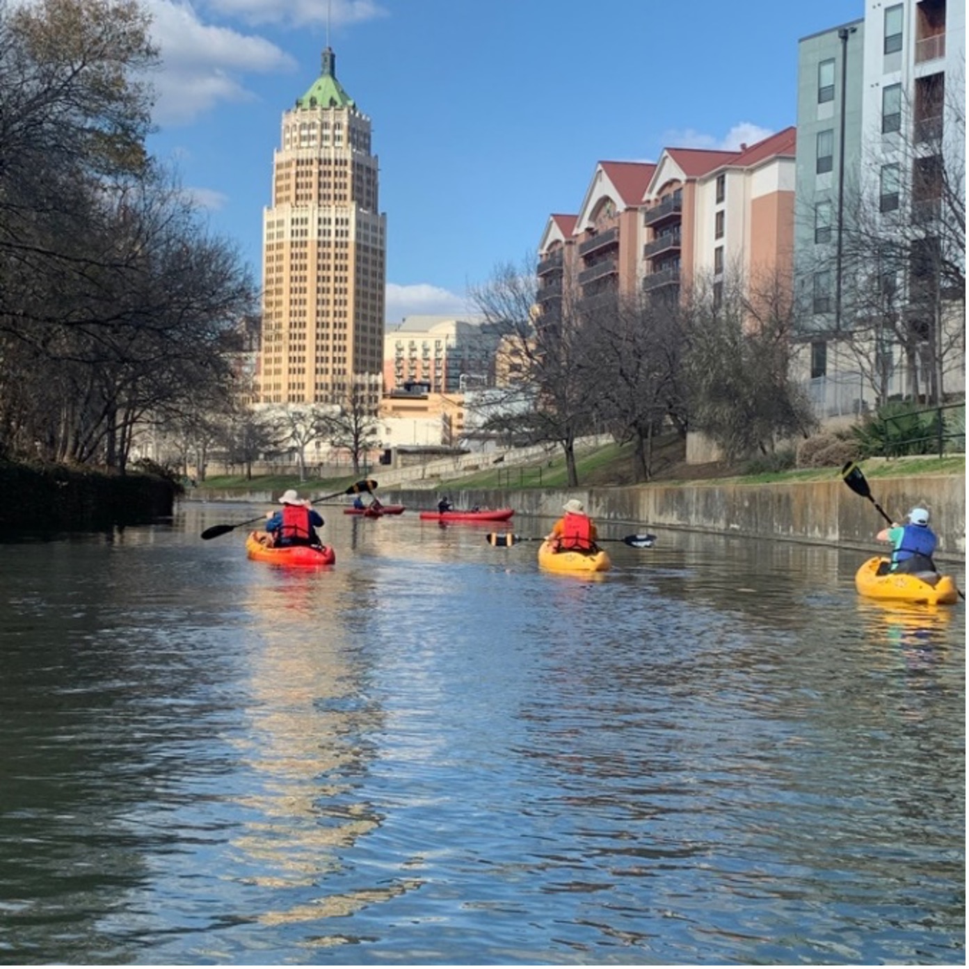 Go paddin' downtown by the San Antonio River walk