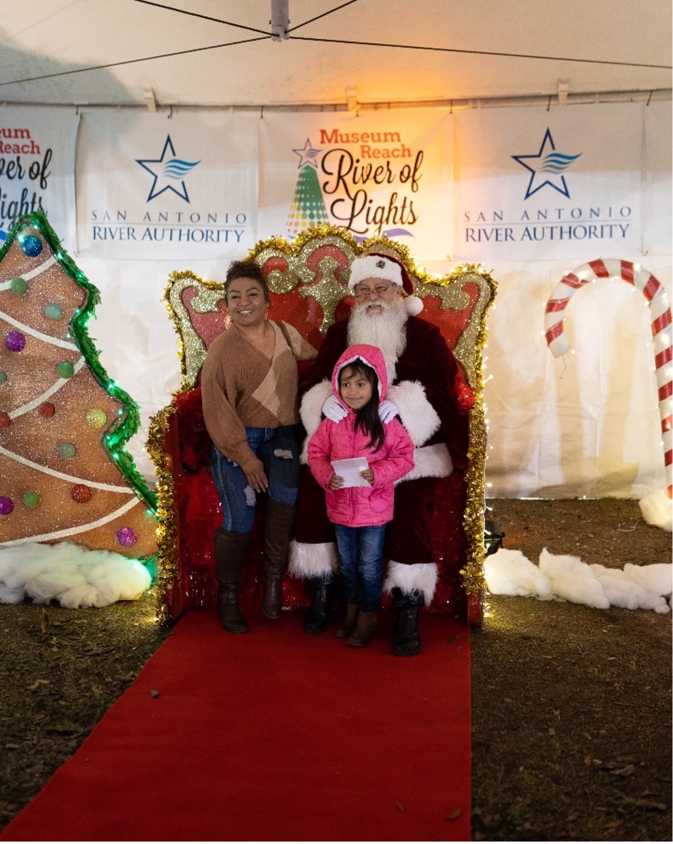 Santa made a special appearance at the River of Lights event