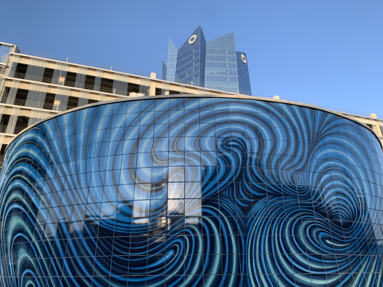 Aqua Public Art piece at San Pedro Creek Culture Park