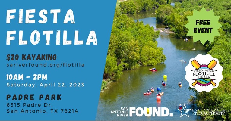 Fiesta Flotilla 10 AM - 2 PM at Padre Park on Saturday April 22