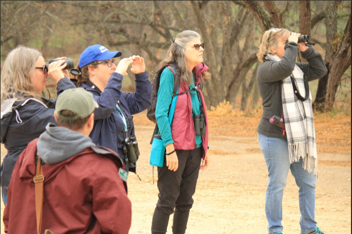 Bird watching groups observes avians at Helton Nature Park