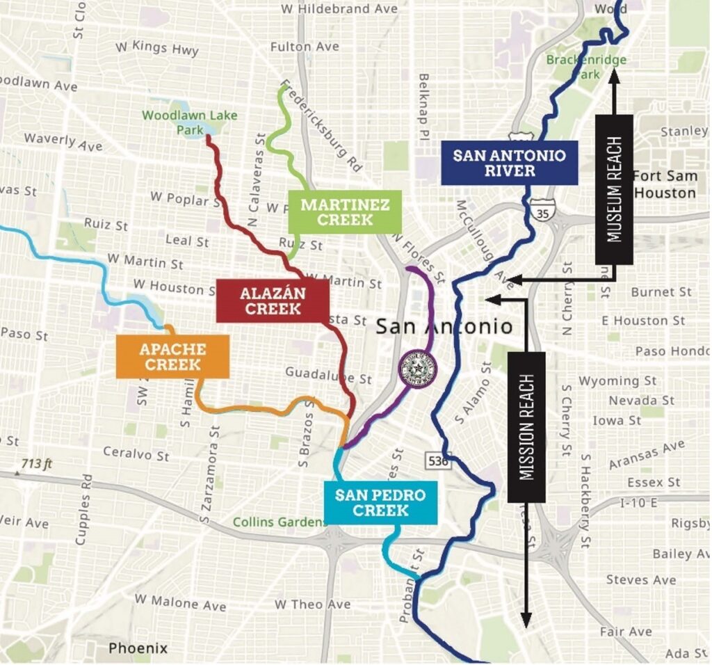 Westside Creeks Ecosystem Restoration Project Map