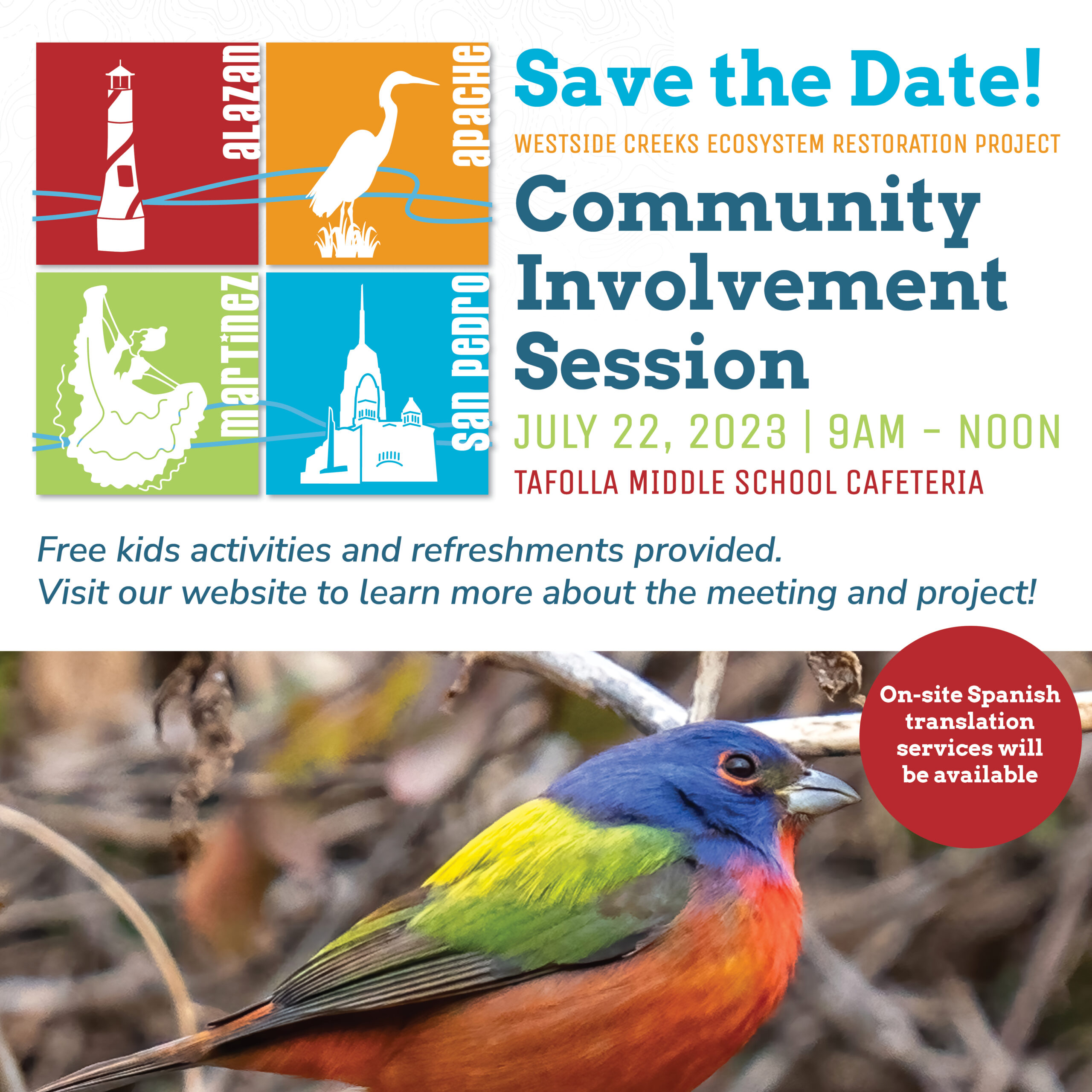 Save the Date Westside Creeks Ecosystem restoration project 