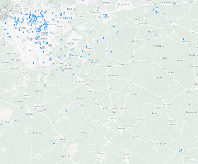 Map of Barred Owl Sighting