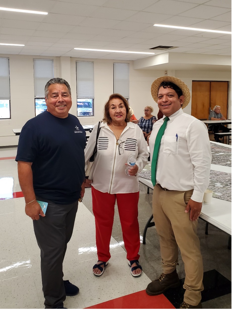 Board Member Jerry Gonzales next to Board Member Lourdes Galvan and Don Rios