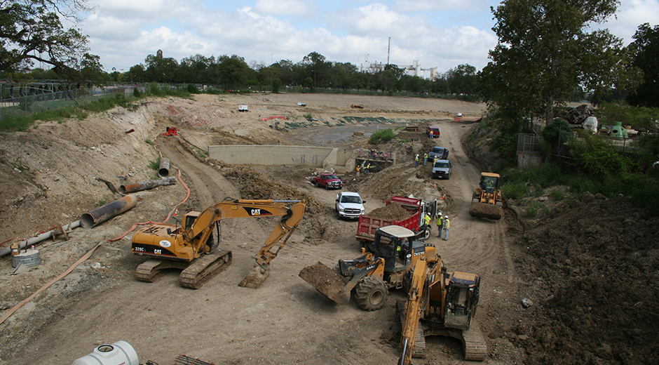 Construction related to stream restoration