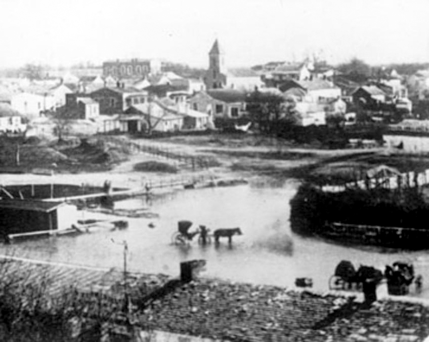 Historic image of flood waters