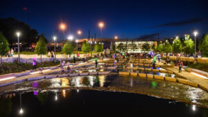 San Pedro Creek Culture Park at night