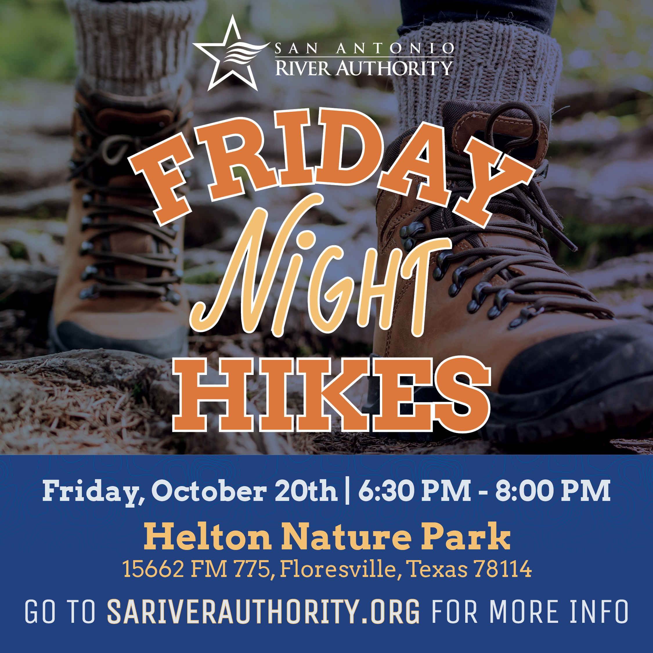 Friday Night Hikes October 20 at Helton Nature Park