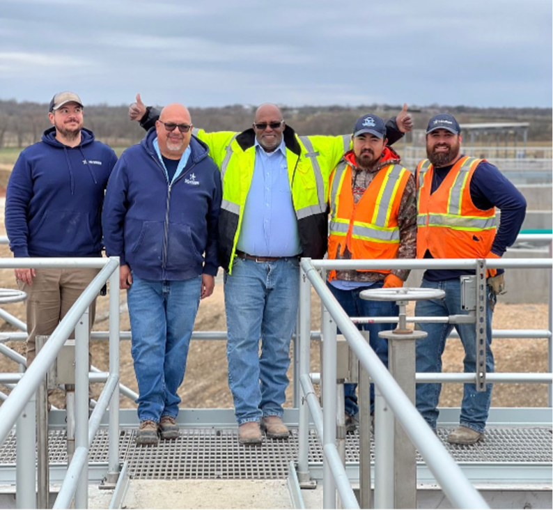 Utilities Team at Wastewater Treatment Plant
