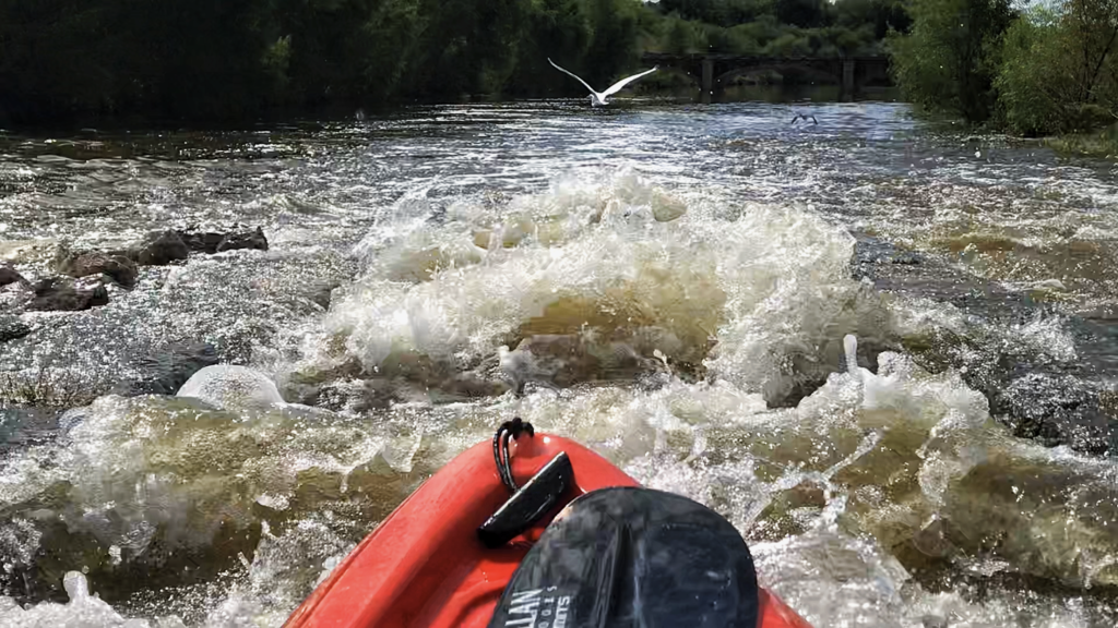 Kayaking rapids