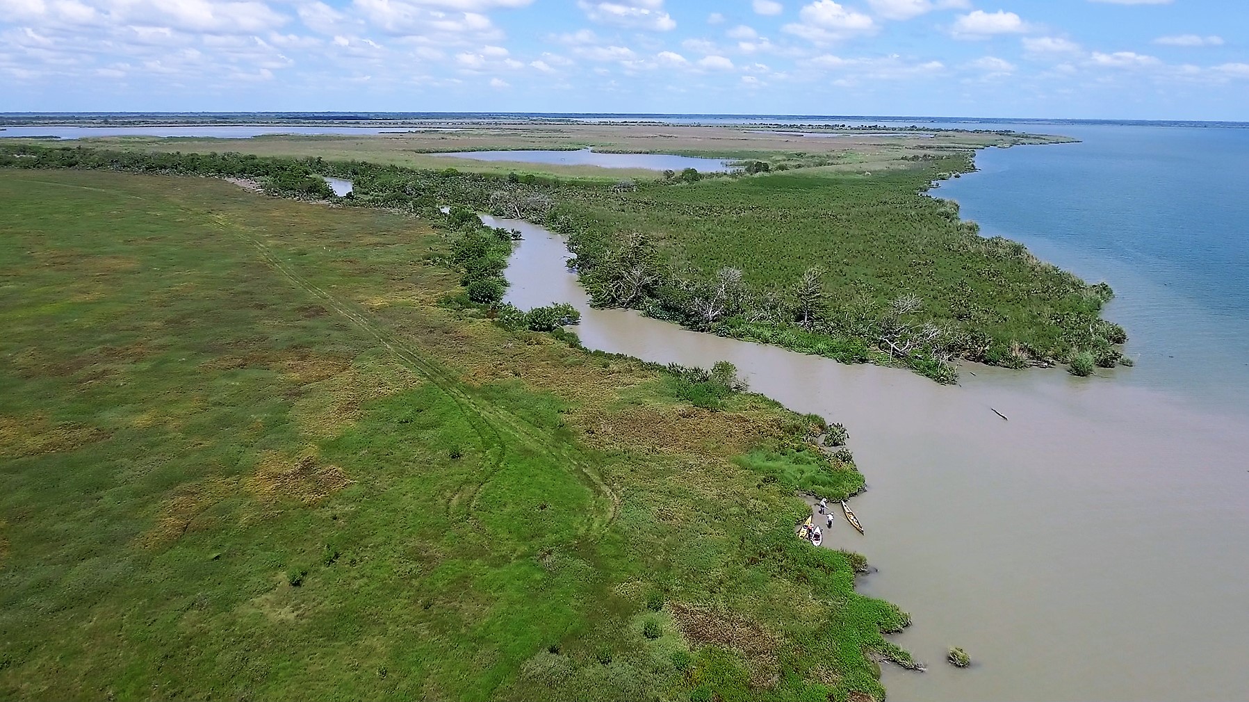 Estuary emptying into Bay