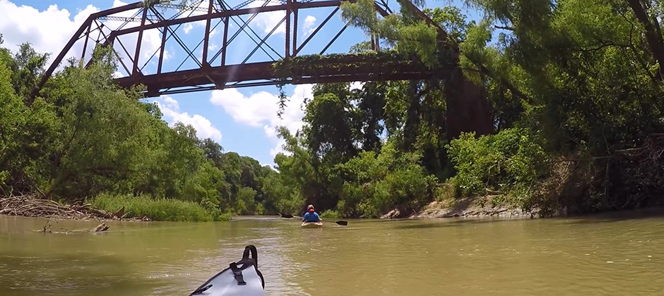 Kayaking on the river