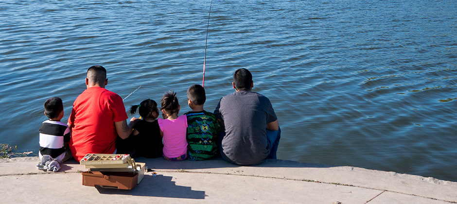 Family fishing