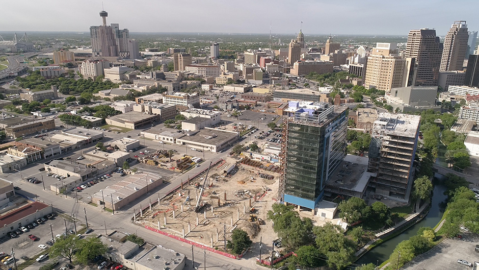 Construction in downtown San Antonio