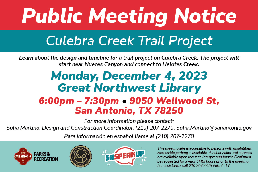 Culebra Creek Trail Project Mailer