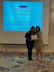 Kim Garcia receives certification