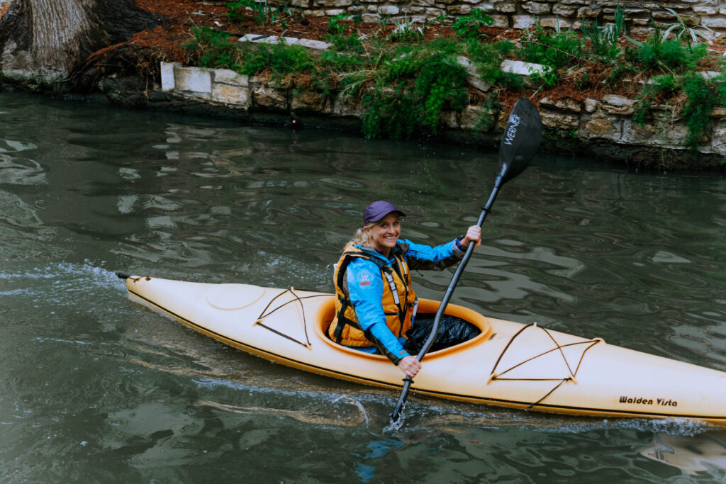 Paddle racer during the race the river series