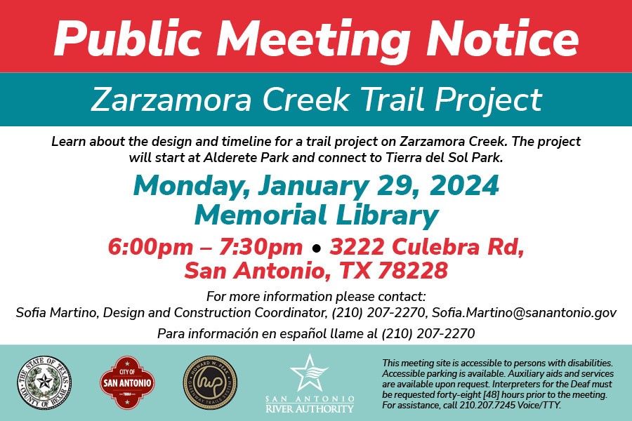 Zarzamora Creek Trail Public Meeting