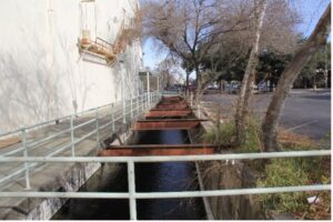 Creek way in urban area