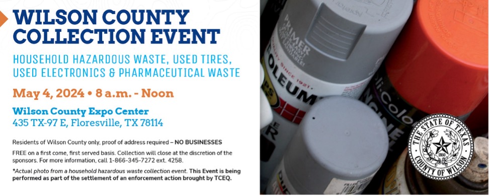 Wilson County Collection Event May 4, 2024 8AM - Noon. Wilson County Expo Center