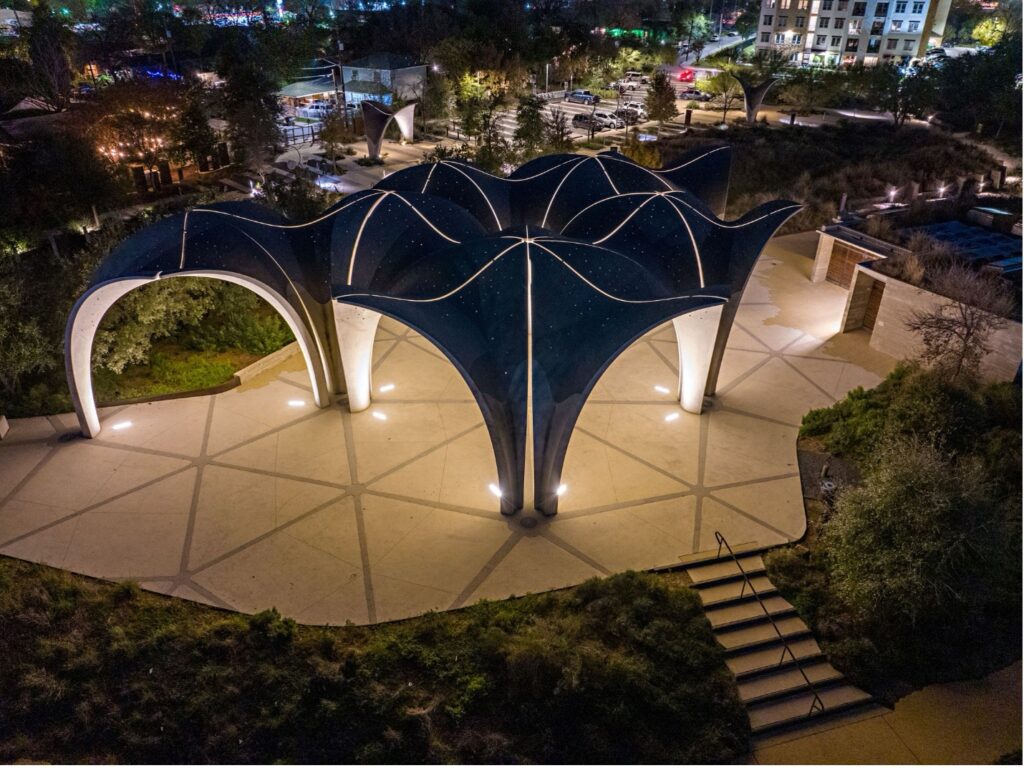 Confluence Park at night